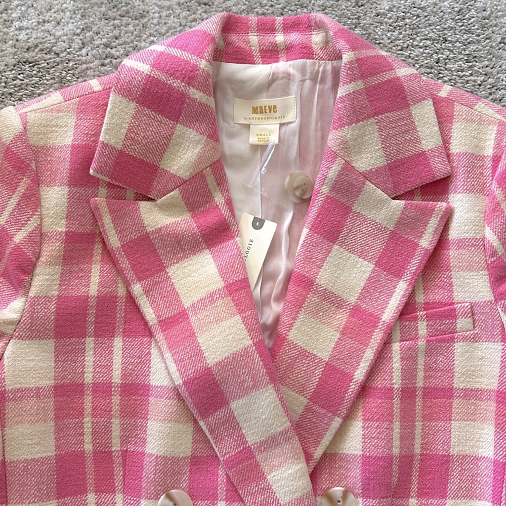 Anthropologie Maeve Cropped Double Breasted Jacket - Picture 4 of 11